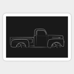 1948 Ford F-1 pickup - profile stencil, white Magnet